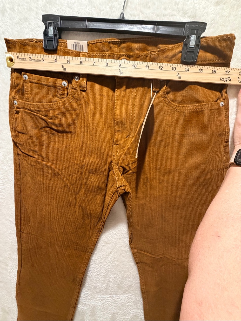 Levi’s 502 Regular Taper Corduroy Pants NWT Warp Stretch Brown 33x30 - Picture 10 of 14
